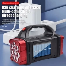 Portable Solar Camping Light with COB Side Light - 4 Modes