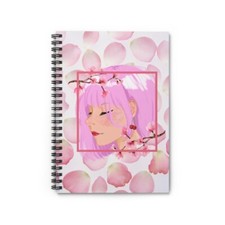 Cherry Blossom Girl  Spiral Notebook - Ruled Line