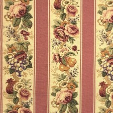 1.75 Yards Mill Creek Raymond Waites CONSERVATORY STRIPE BERRY Drapery Fabric