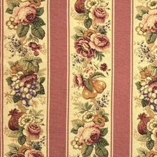 Mill Creek Raymond Waites CONSERVATORY STRIPE BERRY Drapery Sewing Fabric BTY