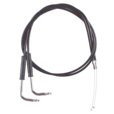 Black Vinyl Coated +10'' Throttle Cable Set 2012-2017 Harley Dyna Switchback