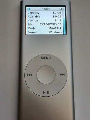 Apple iPod Nano Gray 2nd Generation 2GB Storage 1.5 Apple iPod Nano Gray 2nd Generation 2GB Storage 1.5