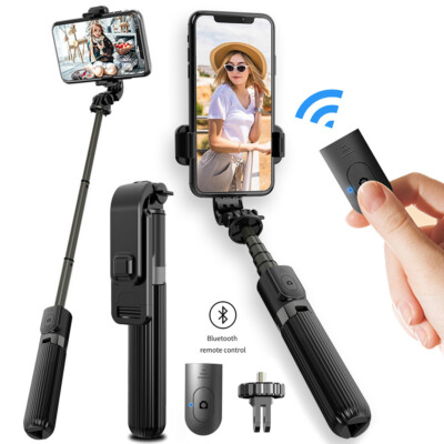 Long Selfie Stick 3in1 Stable Tripod Stand with 2x Remotes for iPhone Cam Gopro