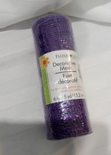 Decorative Mesh Purple 6 in X 5 yards