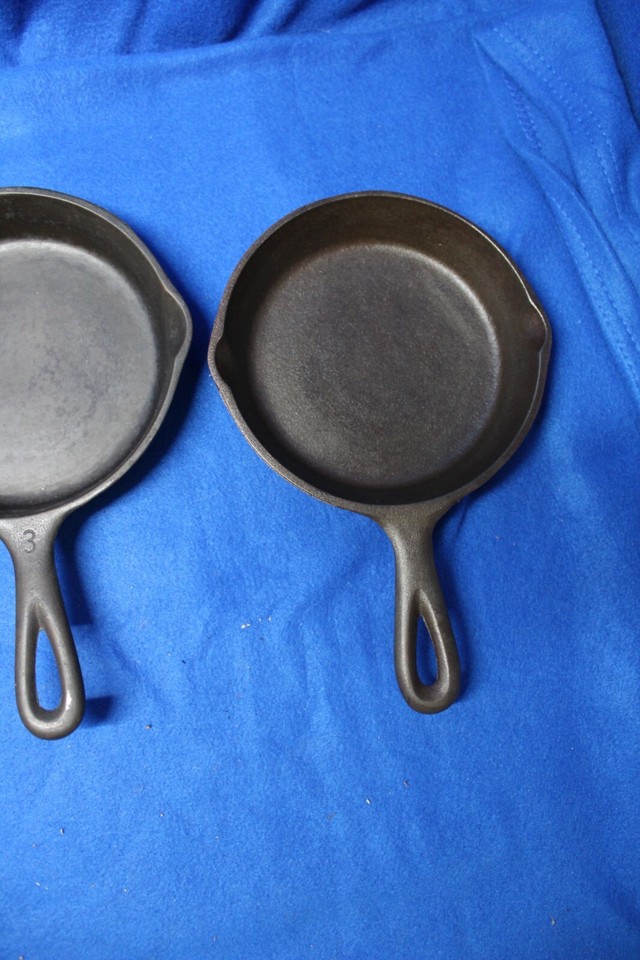Lot of (5) Vintage Cast Iron Skillets WAGNER, SK , Unbranded (LOT 99