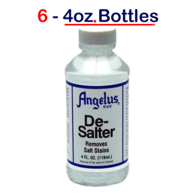 6 - 4oz Desalter Angelus Removes WHITE salt on Shoes or Boots ~ FREE SHIPPING!