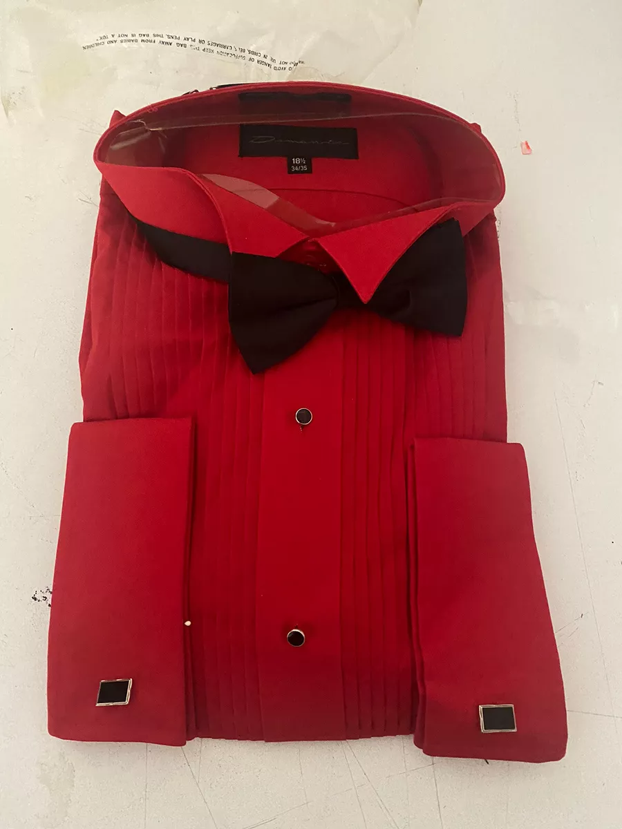 Tuxedo shirt with suspenders cheap