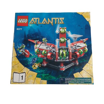 louyページ 8077 Atlantis Book 1 LEGO Building Manual Instruction Replacement