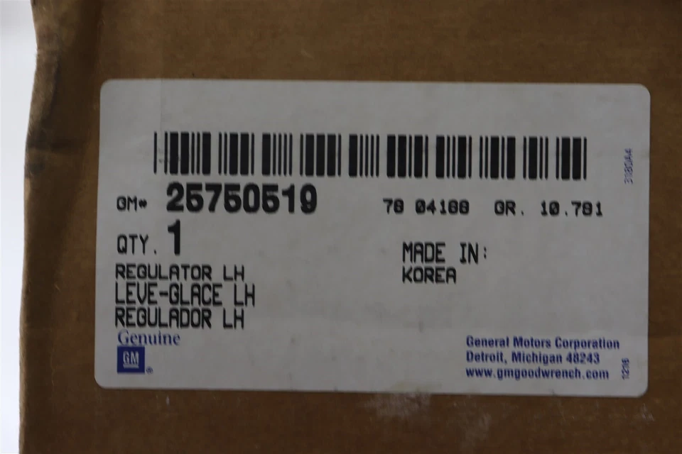 Motor y regulador de ventana trasera izquierda GM 25750519 OEM NUEVO OEM Buick Lesabre 2000-2005 Foto 2 de 4