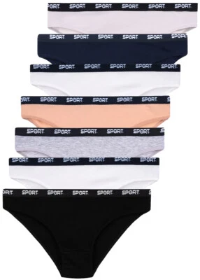 7 Damen Slips Unterhosen Hipster Unterwäsche Baumwolle Panty 34 36 38 40 42 44 - Bild 1 von 4