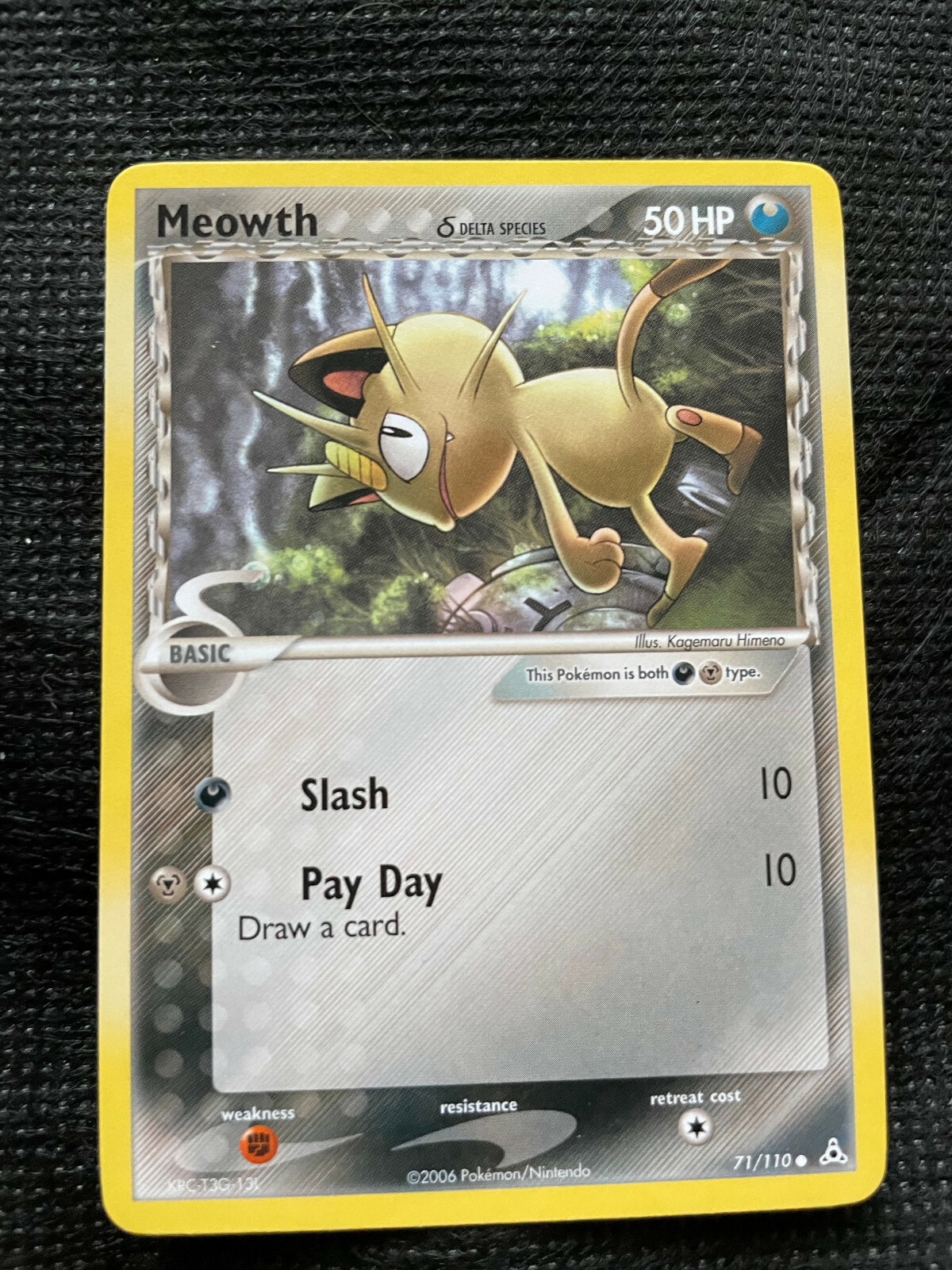 Meowth 71/110 - Common - EX Holon Phantoms - NM  - Pokemon Card