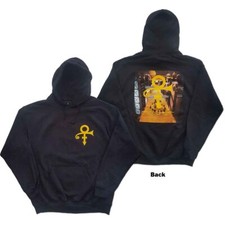 Image of Officially licensed Prince Love Symbol Black Hoodie Prince Hooded Sweatshirt