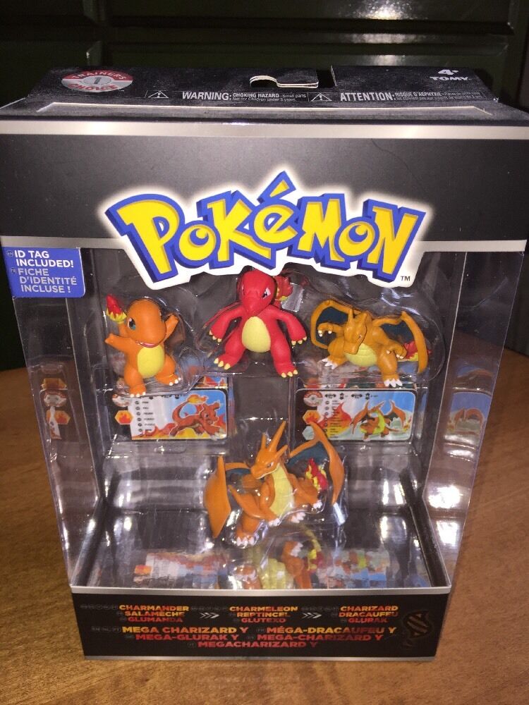 Tomy Pokemon XY Charmander, Charmeleon, Charizard & Mega Charizard Y Boxed  Mini Evolution Figure (Set of 4) - US