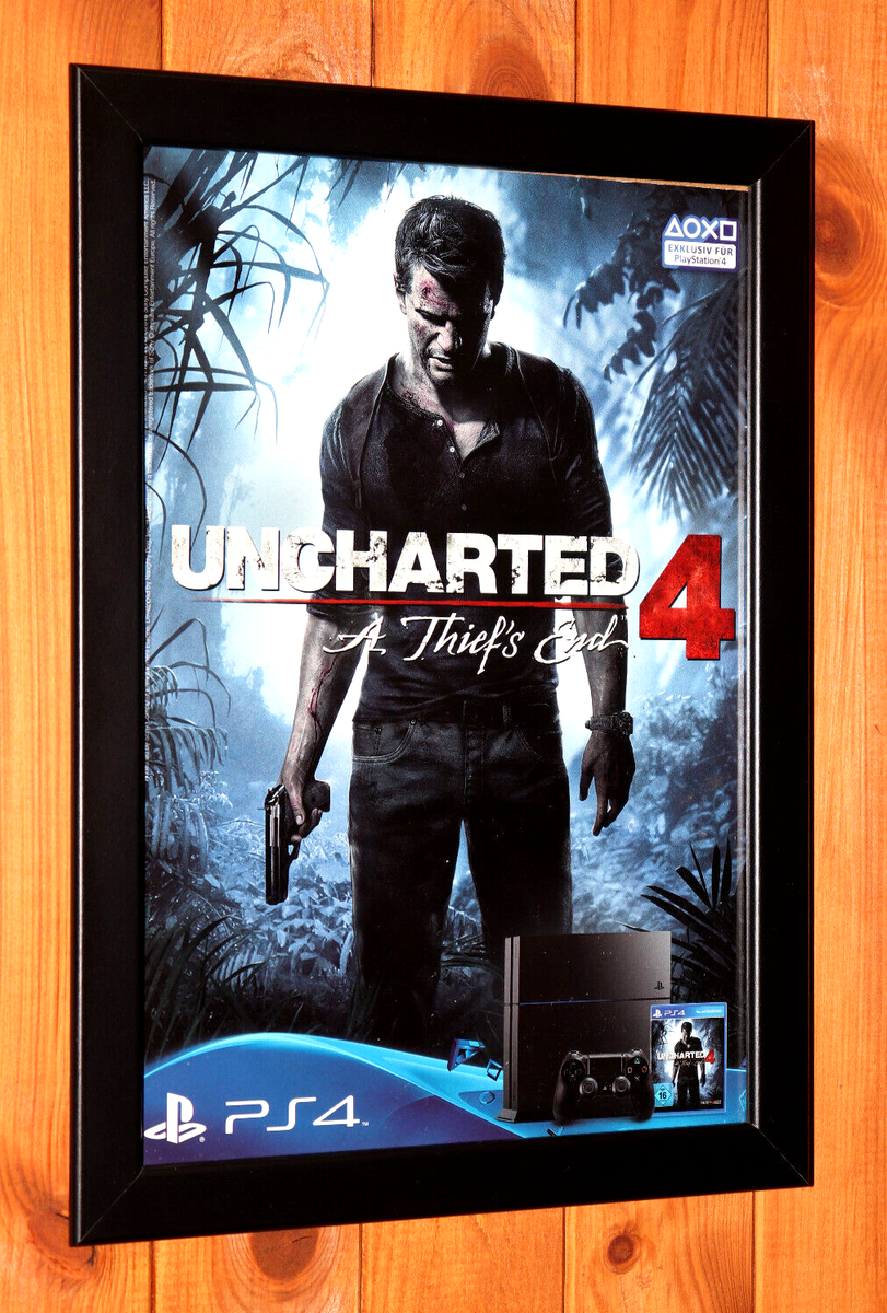 希少　店頭用　アンチャーテッド　PS4　販促ポスター Uncharted 4 A Thief's End PlayStation 4 PS4 Small Promo Poster