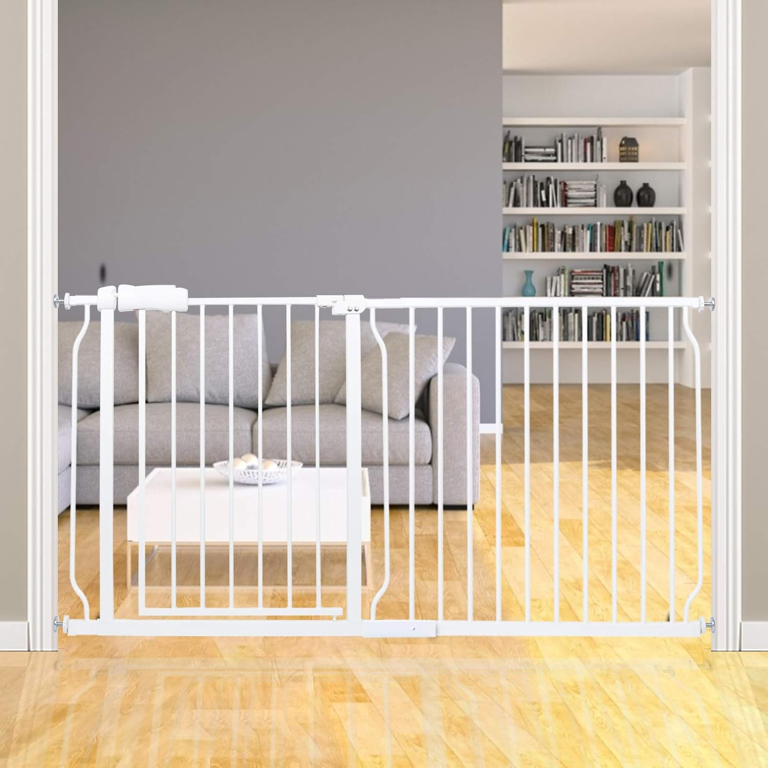 Extra Wide Baby Gate for Stairs Doorways Hallways Tension Baby Gate Walk through