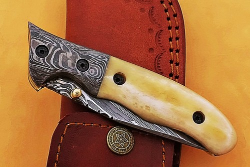Damascus Steel Folding Knife/Pocket Knife Liner Lock SS-17355 - Picture 6 of 7