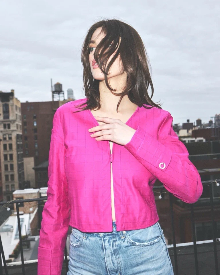 Vintage Chanel Evening Jacket Quilted 2000 Transitional Hot Pink Women's 36 US 4 - Image 4 of 4