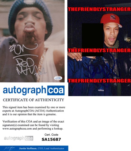 Rapper REDMAN signed 8x10 Photo PROOF b METHOD MAN Reginald Noble Inscr ACOA COA