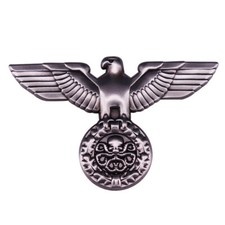 WWI WW2 German Luftwaffe General visor cap badge wreath