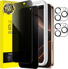 Privacy Screen Protector for iPhone16 ProMax 6.9",Anti-Spy Glass,Len Cover,2Pack