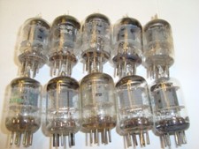 Ten 5654 6AK5 Tubes, GE, Sylvania  RCA, Test High, For Your tube rollings