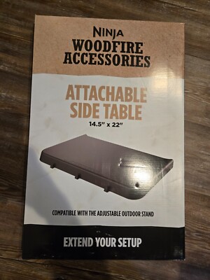 Ninja Woodfire Outdoor Grill/Oven Attachable Side Table for Grill Stands - New