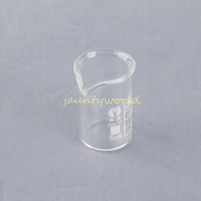 10PCS Lot 5mL Chemistry GG17 Laboratory Beaker, Borosilicate Glass Beaker #E5