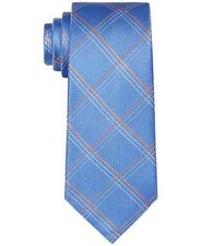 Michael Kors Men's 3'' Silk Blend Check Neck Tie, Blue Multi, One Size