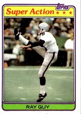 1981 Topps #186 Ray Guy Excellent
