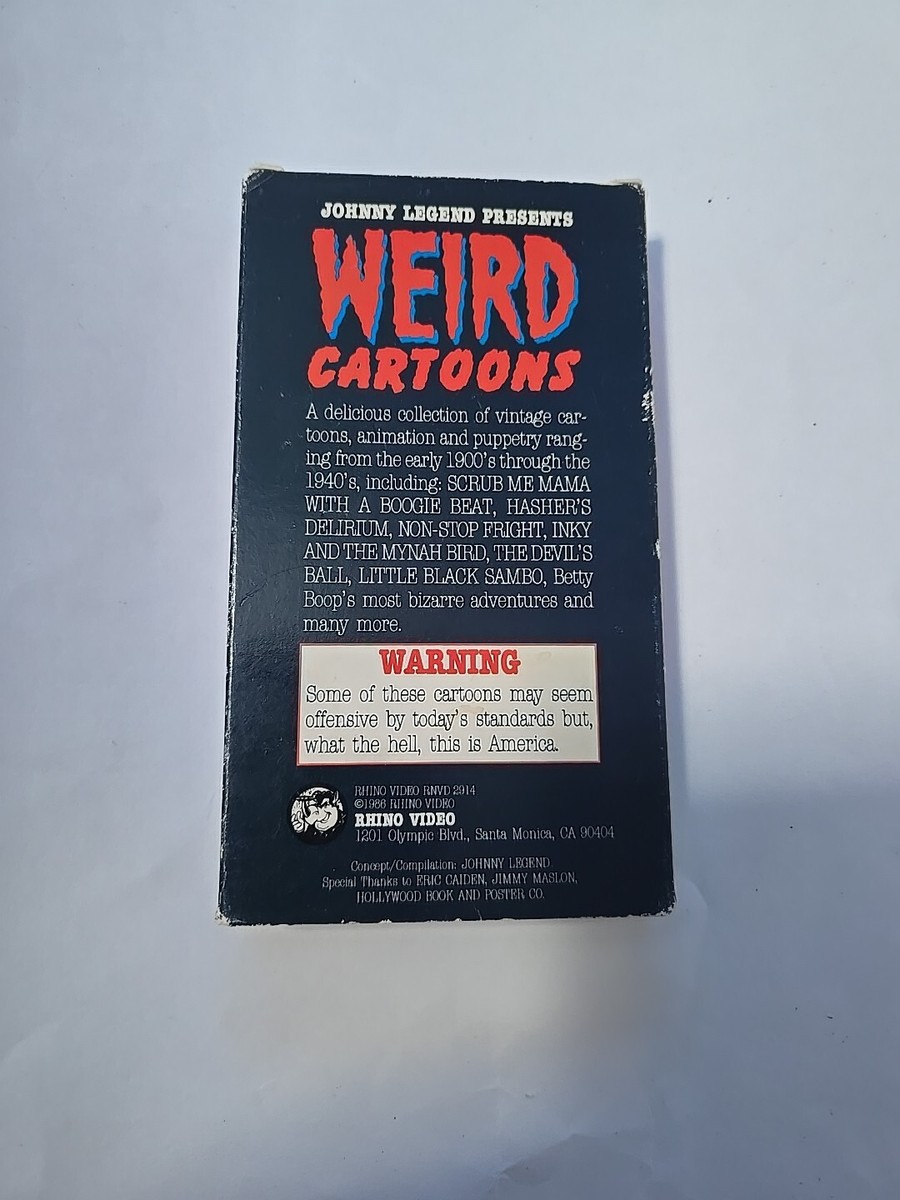 Johnny Legend Presents Weird Cartoons VHS tested Vtg Oop Video