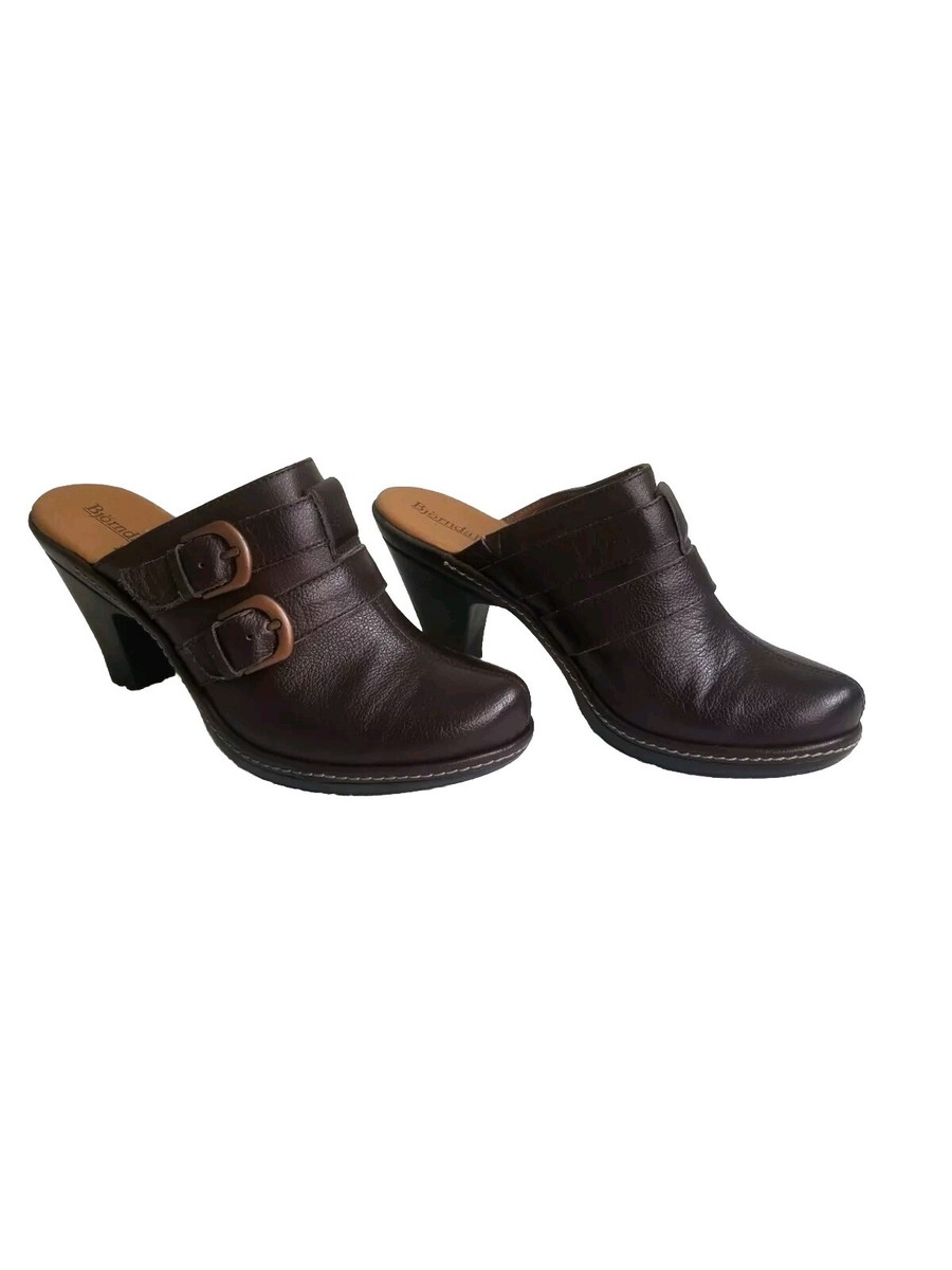 Bjorndal Women's Size M Mules Shoes Brown Leather (161