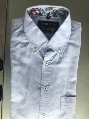Marvelis Halbarm Hemd EASY CARE Casual Hellblau Gr .  S / 37/38