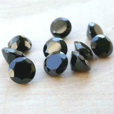 Wholesale Lot 6mm Round Faceted Natural Black Spinel Loose Calibrated Gemstone