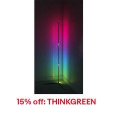 Vivitar RGB Corner Light Bar, 81 Total LEDs, Remote Control, LUCB56A-NOC, Black