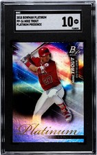 2018 Bowman Platinum PP-16 Mike Trout Presence SGC 10 GEM MINT