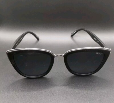 Quay My Girl 126 Cat Eye Sunglasses Matte Black Polarized Used