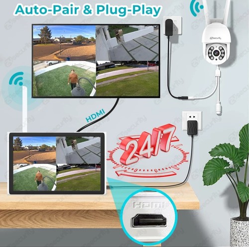 Wireless CCTV System, 4x PTZ 3MP Outdoor Cameras, 10.1" Monitor & 2TB Hard Drive - Afbeelding 7 van 15