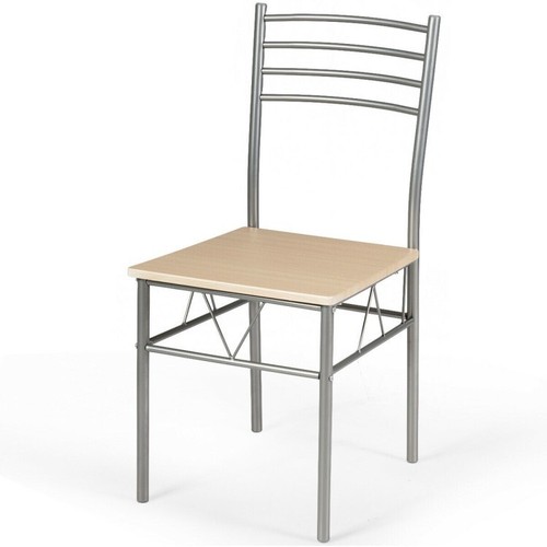 Costway 5 Pcs Dining Set Table & 4 Chairs Glass Top Kitchen Breakfast Furniture - Picture 6 of 12