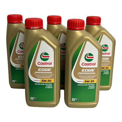 5x1 Liter Castrol EDGE Professional 5W-30 VW 504 00 507 00 Longlife 5W30 Motoröl