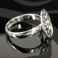 Silver-Plated Best Quality Adjustable Ring Blanks Sieve 16 mm Base GU16