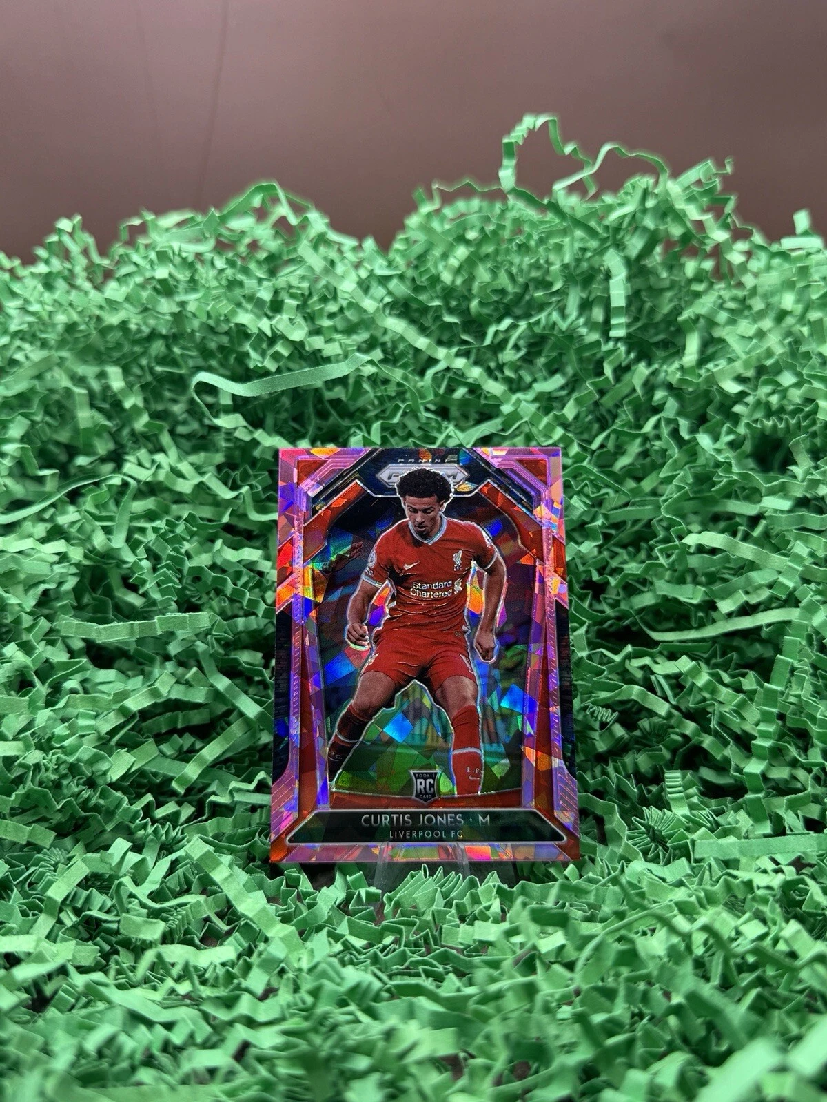 2020-21 Panini Prizm Premier League Pink Ice Prizm RC Curtis Jones #249 Rookie