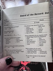 Sword of the Berserk: Guts' Rage (Sega Dreamcast, 2000) CIB w/ Reg Card