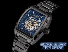 NIB VERSACE DOMINUS AUTOMATIC BLACK SKELETON LIMITED EDITION OF 500 TOTAL 🌎