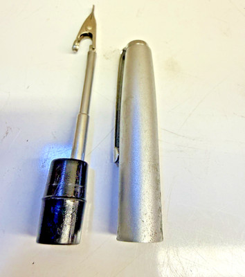 Vintage Unused Silver Extend Pen Cigarettes Tobacco Roach Clip Size 3 1/2 ''