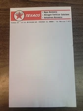 Vintage Texaco Advertising Note/Memo Pad Chicago Illinois 