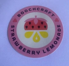 Water bottle, Booch craft round sticker, strawberry lemonade LG New Collector