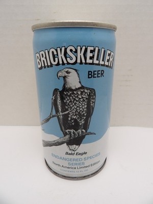 BRICKSKELLER ENDANGERED SPECIES BALD EAGLE CRIMPED STEEL PULL TAB BEER CAN 45-38