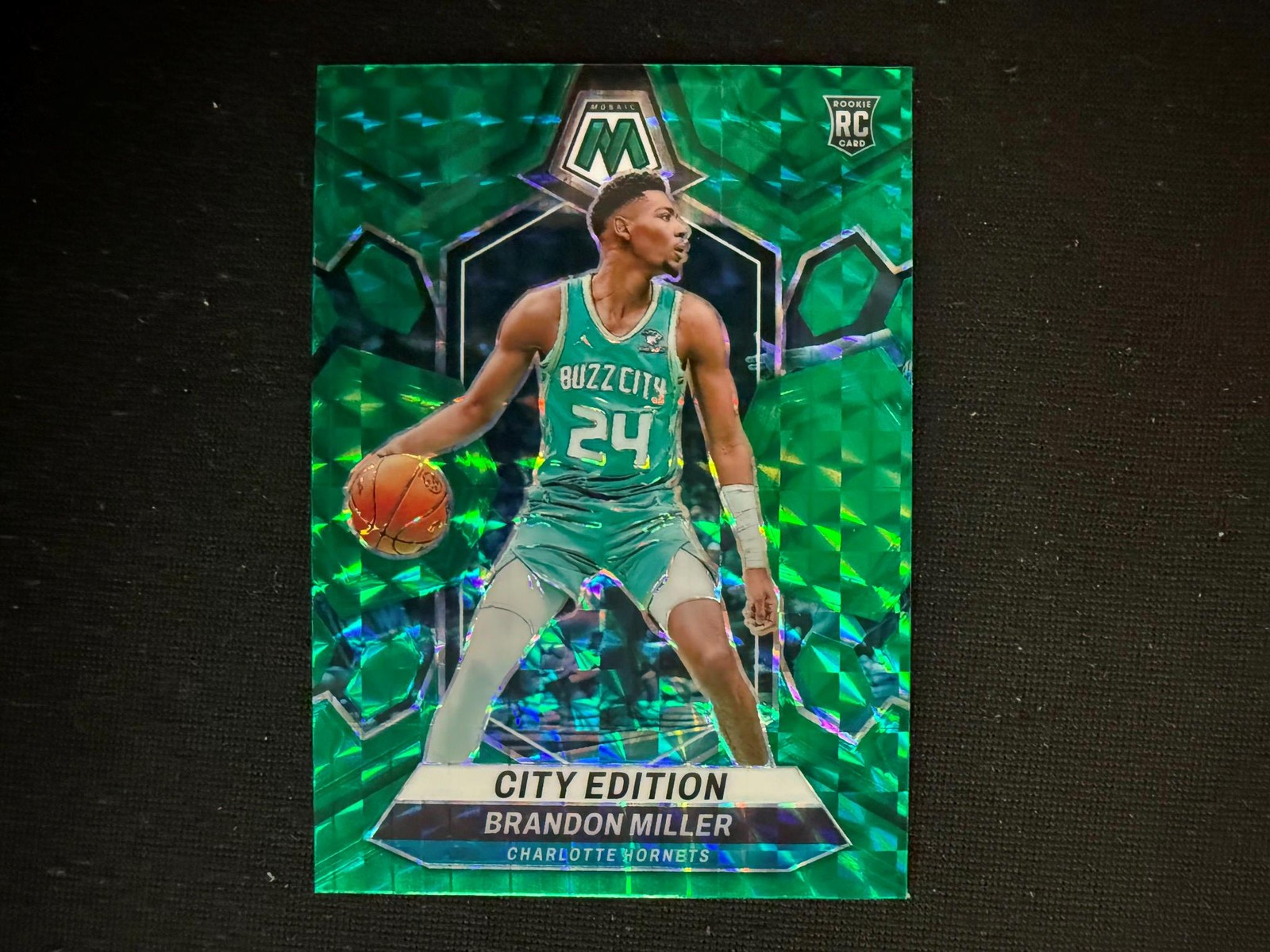 Brandon Miller 2023/24 Mosaic City Edition Green Mosaic Rookie RC Hornets D49