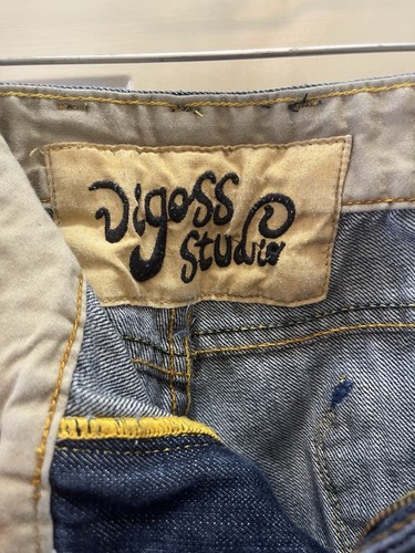 Pantalones de mezclilla para hombre Vigoss Studio talla 42 x 33 lavado oscuro usados en excelente estado - Imagen 11 de 15
