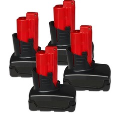 4X 6.0Ah Battery For Milwaukee for M12 12V LITHIUM Extended Capacity 48-11-2411